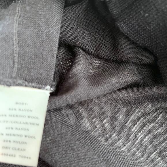 Ann Taylor Black Ruffle Front Cardigan - Size Large - Picture 9 of 10